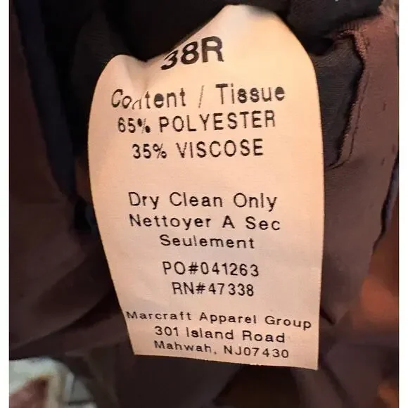 Tommy Hilfiger Blazer 38R Brown Tweed Houndstooth Check Sport Coat 2 button - Picture 12 of 12